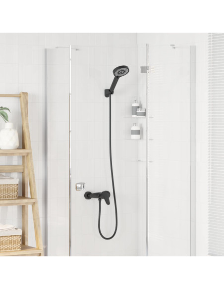 Set di doccia con soffione Nero G 1 / 2 pollici