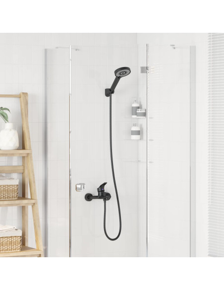 Set di doccia con soffione Nero G 1 / 2 pollici