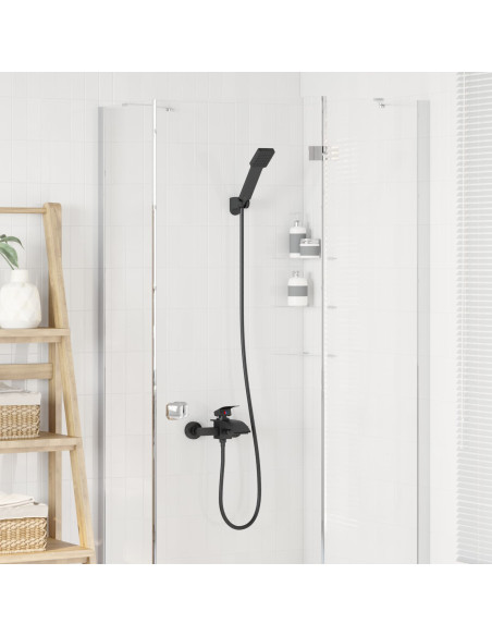 Set di doccia con soffione Nero G 1 / 2 pollici