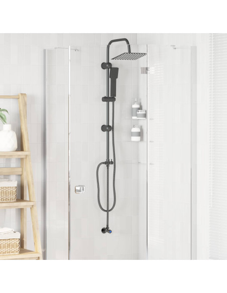 Sistema Doccia Nero 47 x 20 x 95 cm Acciaio inossidabile
