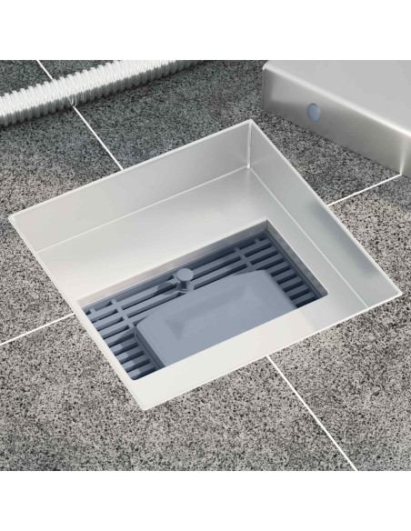 Drenaggio doccia 2 in 1 Argento 15 x 15 cm Acciaio Inox 304