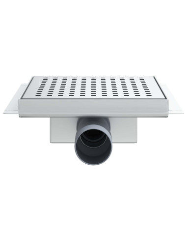 Scarico doccia a pois Argento 20 x 20 cm Acciaio Inox 304