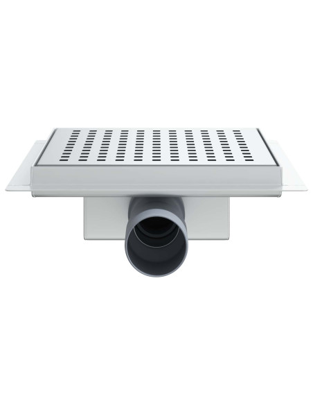 Scarico doccia a pois Argento 20 x 20 cm Acciaio Inox 304