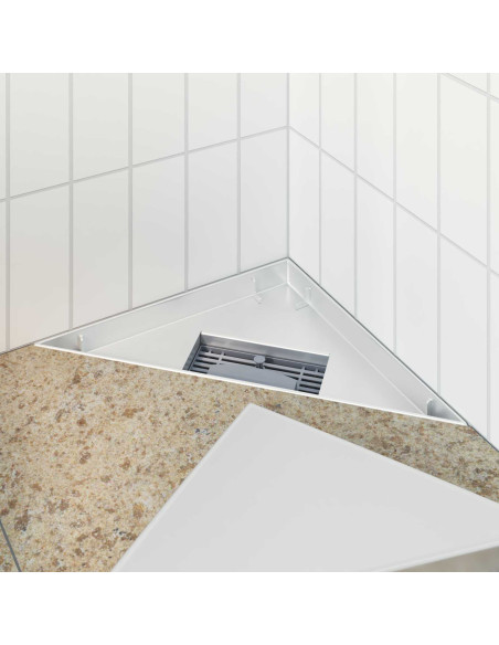Scarico Doccia Triangolare 2 in 1 Argento 32 x 32 x 7,5 cm