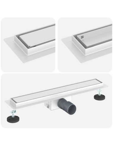 Drenaggio doccia 2 in 1 Argento 60 cm Acciaio Inox 304