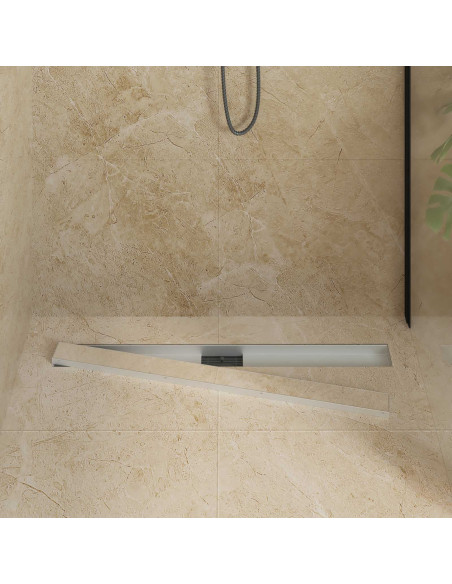 Drenaggio doccia 2 in 1 Argento 90 cm Acciaio Inox 304