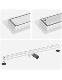 Drenaggio doccia 2 in 1 Argento 100 cm Acciaio Inox 304 2