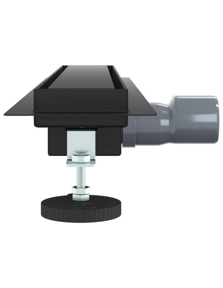 Drenaggio doccia 2 in 1 Nero 60 cm Acciaio Inox 304