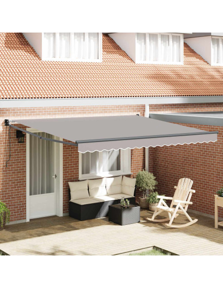 Tenda Retrattile Grigio chiaro 400 × 300 cm Tessuto