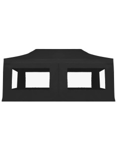 Gazebo Pieghevole con Pareti in Alluminio 6x3m Antracite