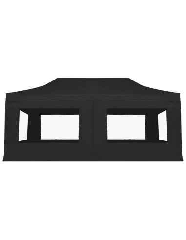 Gazebo Pieghevole con Pareti in Alluminio 6x3m Antracite