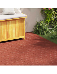 Pietra da Passo 6 pcs Rosso 40,5 x 40,5 x 2 cm Gomma