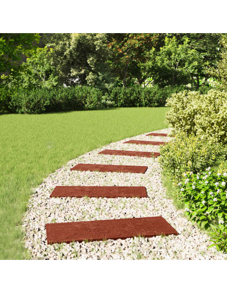 Pietra da Passo 6 pcs Rosso 60,5 x 25 x 2 cm Gomma