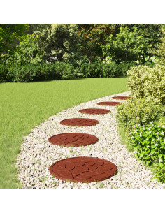 Pietra da Passo 6 pcs Rosso Ø 44 x 2 cm Gomma