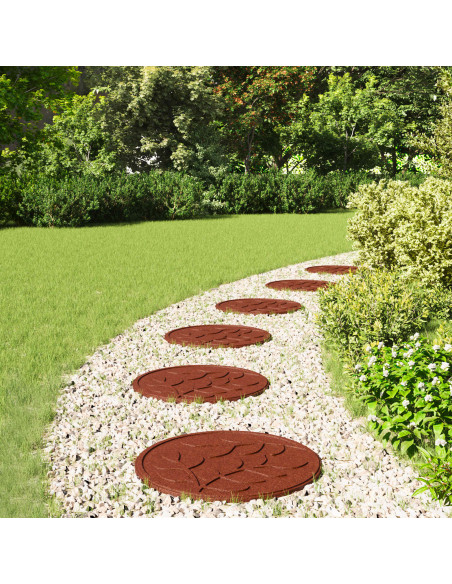 Pietra da Passo 6 pcs Rosso Ø 44 x 2 cm Gomma