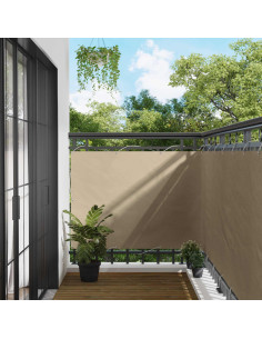 Schermo da balcone Beige 110 x 300 cm Tessuto Oxford