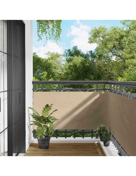 Schermo da balcone Beige 75 x 200 cm Oxford alu rivestito in PU