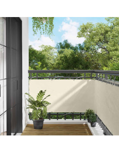 Schermo da balcone Crema 75 x 200 cm Tessuto Oxford