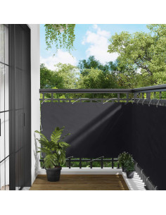 Schermo da balcone Nero 100 x 500 cm Tessuto Oxford