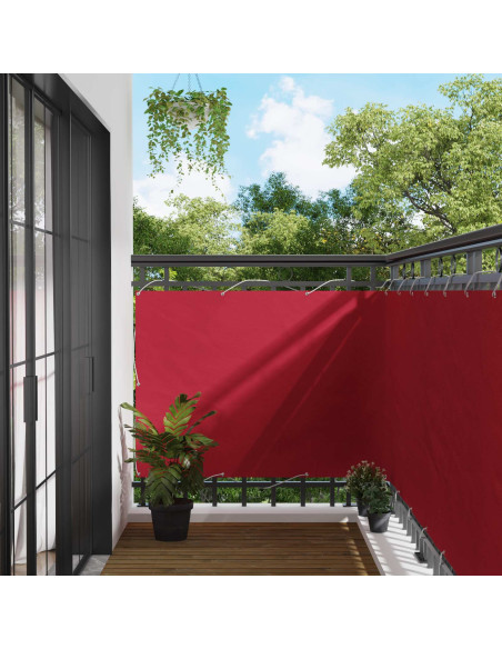 Schermo da balcone Rosso 110 x 200 cm Tessuto Oxford