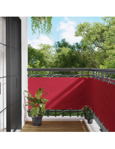 Schermo da balcone Rosso 75 x 200 cm Oxford alu rivestito in PU