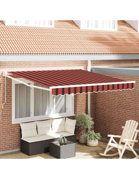 Tenda da Sole Arancione e Marrone 350 x 250 x 165 cm Poliestere