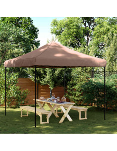 Tenda Party Marrone 292 x 292 x 315 cm Tessuto Oxford