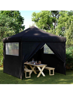 Tenda Party Nero 292 x 292 x 315 cm Tessuto Oxford