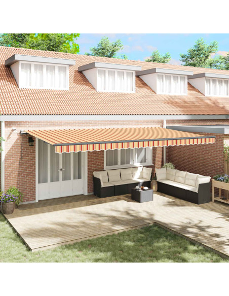 Tessuto per Tenda Giallo e Arancione 600 × 350 cm Poliestere