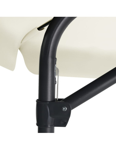 Ombrellone da Giardino con Palo in Acciaio 300 cm Bianco Sabbia