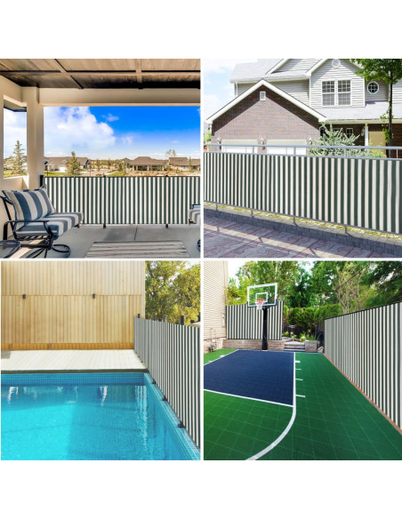 Rete per Privacy Verde e Bianco 1x10 m in HDPE 195 g/m²