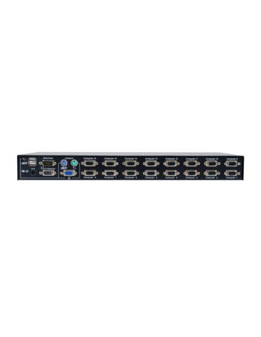 LevelOne KVM-3216 switch per keyboard-video-mouse (kvm) Montaggio rack Nero