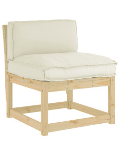 Cuscino Crema 80 x 40 x 12 cm Tessuto Oxford 2