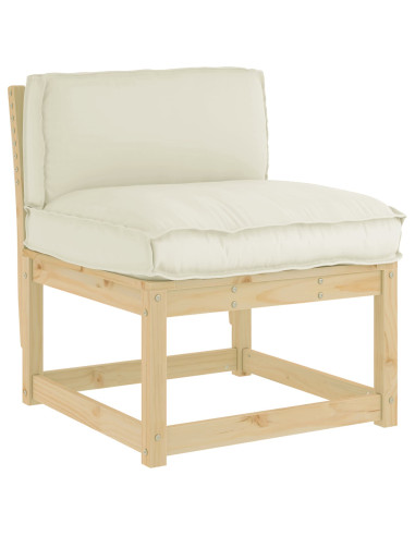 Cuscino Crema 80 x 40 x 12 cm Tessuto Oxford