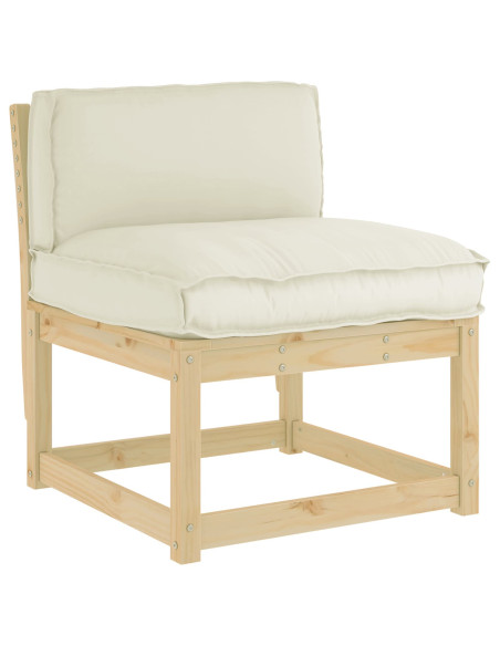 Cuscino Crema 80 x 40 x 12 cm Tessuto Oxford