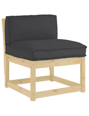 Cuscino Nero 80 x 40 x 12 cm Tessuto Oxford