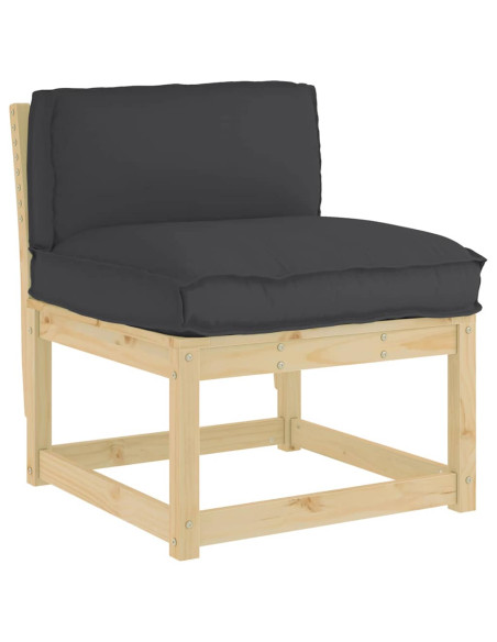 Cuscino Nero 80 x 40 x 12 cm Tessuto Oxford