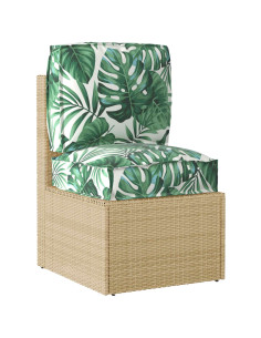 Set di Cuscini per Pallet Floreale 2 pcs Motivo Foglia Verde 2