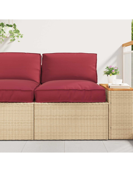 Set di Cuscini per Pallet 2 pcs Crema Tessuto Oxford