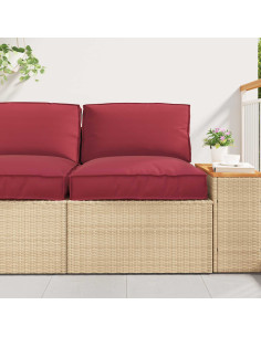 Set di Cuscini per Pallet 2 pcs Nero Tessuto Oxford