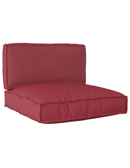 Set di Cuscini per Pallet 2 pcs Nero Tessuto Oxford