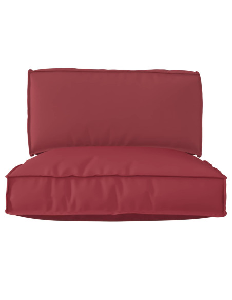 Set di Cuscini per Pallet 2 pcs Rosso Vino Tessuto Oxford
