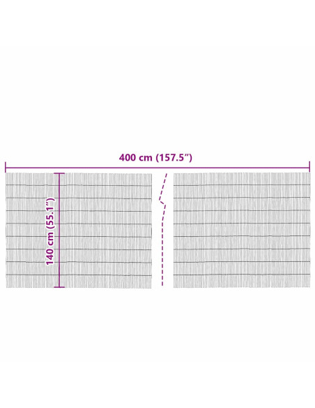 Recinto di Giunco Naturale 400 x 140 cm Giunco
