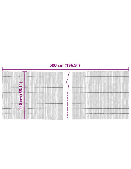 Recinto di Giunco Naturale 500 x 140 cm Giunco