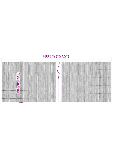 Recinto di Giunco Naturale 400 x 160 cm Giunco