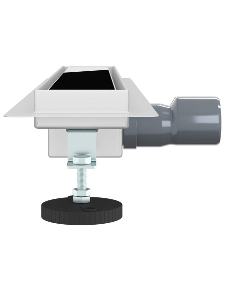 Drenaggio doccia con copertura in vetro Nero 60 cm