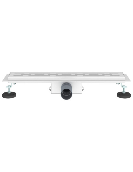 Drenaggio doccia con design a striscia Argento 50 cm