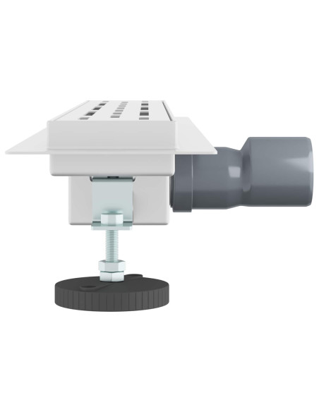 Drenaggio doccia con design a striscia Argento 60 cm