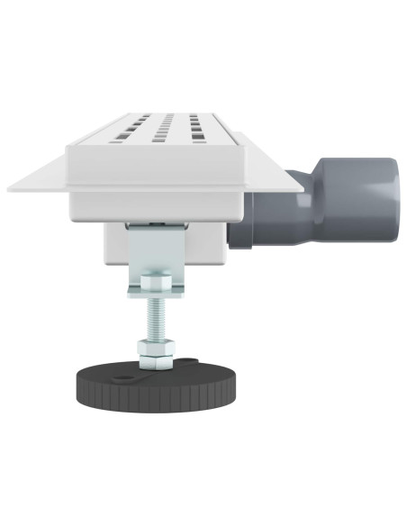 Drenaggio doccia con design a striscia Argento 80 cm