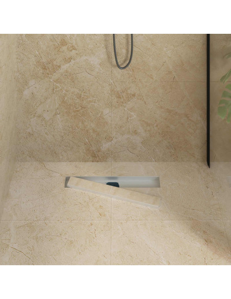 Scarico doccia 2-in-1 con sifone a 360° Argento